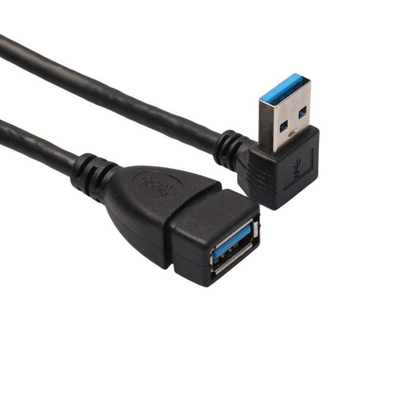 ANRANK USB 3.0 Up Angle 90 Degree Extension Cable Male to Female Adapter Cord - Image 1